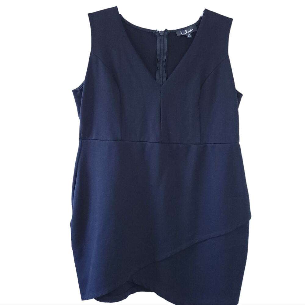Lulus Black Mini Dress 1X Sleeveless Cocktail Party Dress, Stretchy Bodycon